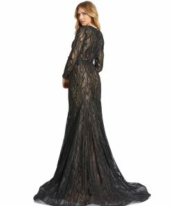 Mac Duggal Long Sleeve Embellished Trumpet Gown Shop For 10 Mac Duggal Long Sleeve Embellished Trumpet Gown Shop For