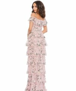 Mac Duggal Layered Floral Embellished Maxi Dress Shop For