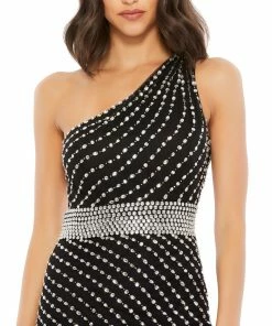 Mac Duggal Shop For Rhinestone One-Shoulder Column Gown