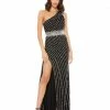 Mac Duggal Shop For Rhinestone One-Shoulder Column Gown