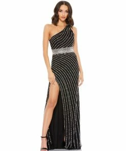 Mac Duggal Shop For Rhinestone One-Shoulder Column Gown