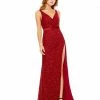 Mac Duggal Sequined Sleeveless Wrap Over Gown Shop For