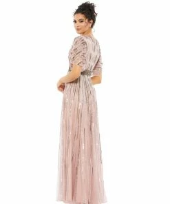 Mac Duggal Embellished Full Length Layered Sleeve Gown Shop For 10 Mac Duggal Embellished Full Length Layered Sleeve Gown Shop For