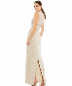 Mac Duggal Sleeveless Sequin Column Gown 12 Mac Duggal Sleeveless Sequin Column Gown