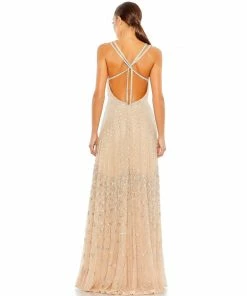 Mac Duggal Shop For Embellished Plunge Neck Sleeveless Gown