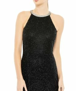 Mac Duggal Shop For Beaded Halter Neck Column Gown