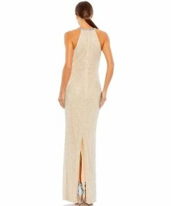 Mac Duggal Shop For Beaded Halter Neck Column Gown